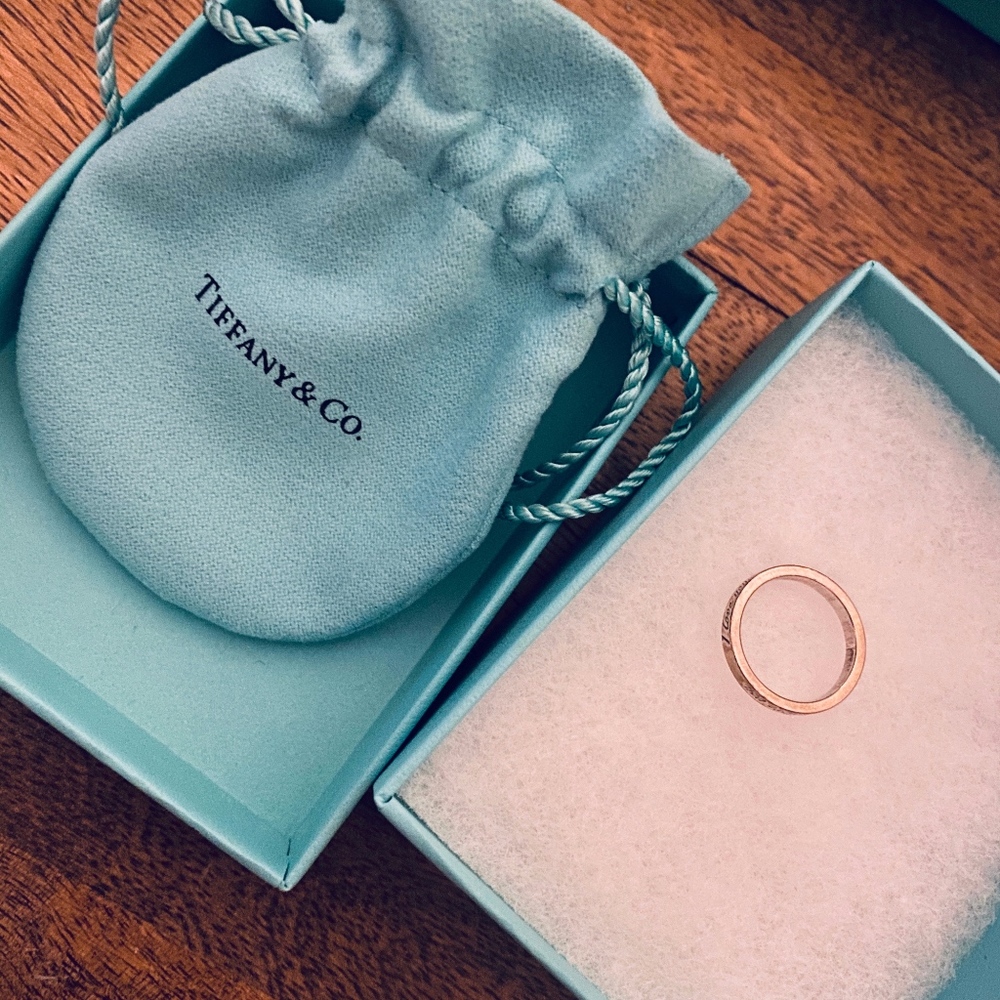 Tiffany & Co. "I Love You" cursive writing ring